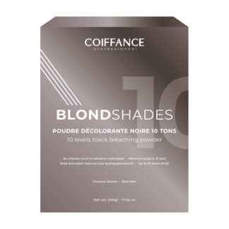 COIFFANCE BLACK BLEACHING POWDER WITH ACTIVATED CHARCOAL & HYDROLYZED KERATIN 10 LEVELS 500gr