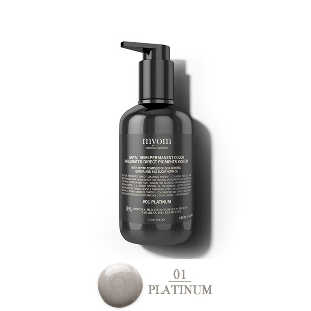 Myom Ημιμόνιμη Βαφή Χωρίς Αμμωνία 01 Platinum 150ml